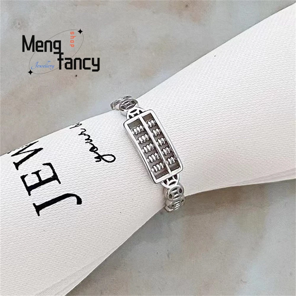 New Abacus Coin Ring Is A Niche Design For Women Fashionable Individual And High-End. Opening Is Adjustable Exquisite Elegant
