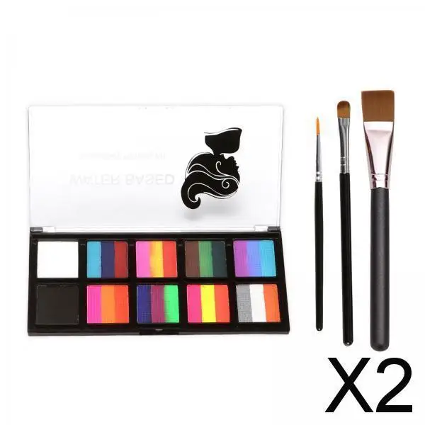 Aqua Body Paint Palette Water Based Face and Body Paint Kit for Face Art Makeup Children Party and Role Play