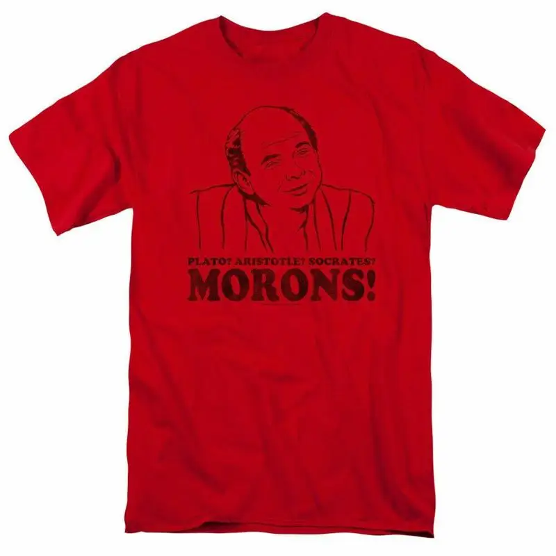 Camiseta The Princess Bride Morons para hombre con licencia de la película de los años 80 Vizzini roja