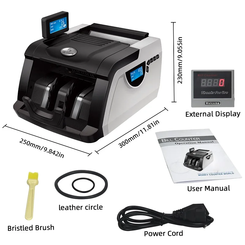 UV MG IR Multi moneda falsa Detección de billetes efectivo Detector de dinero máquinas de contar billetes contadores de billetes