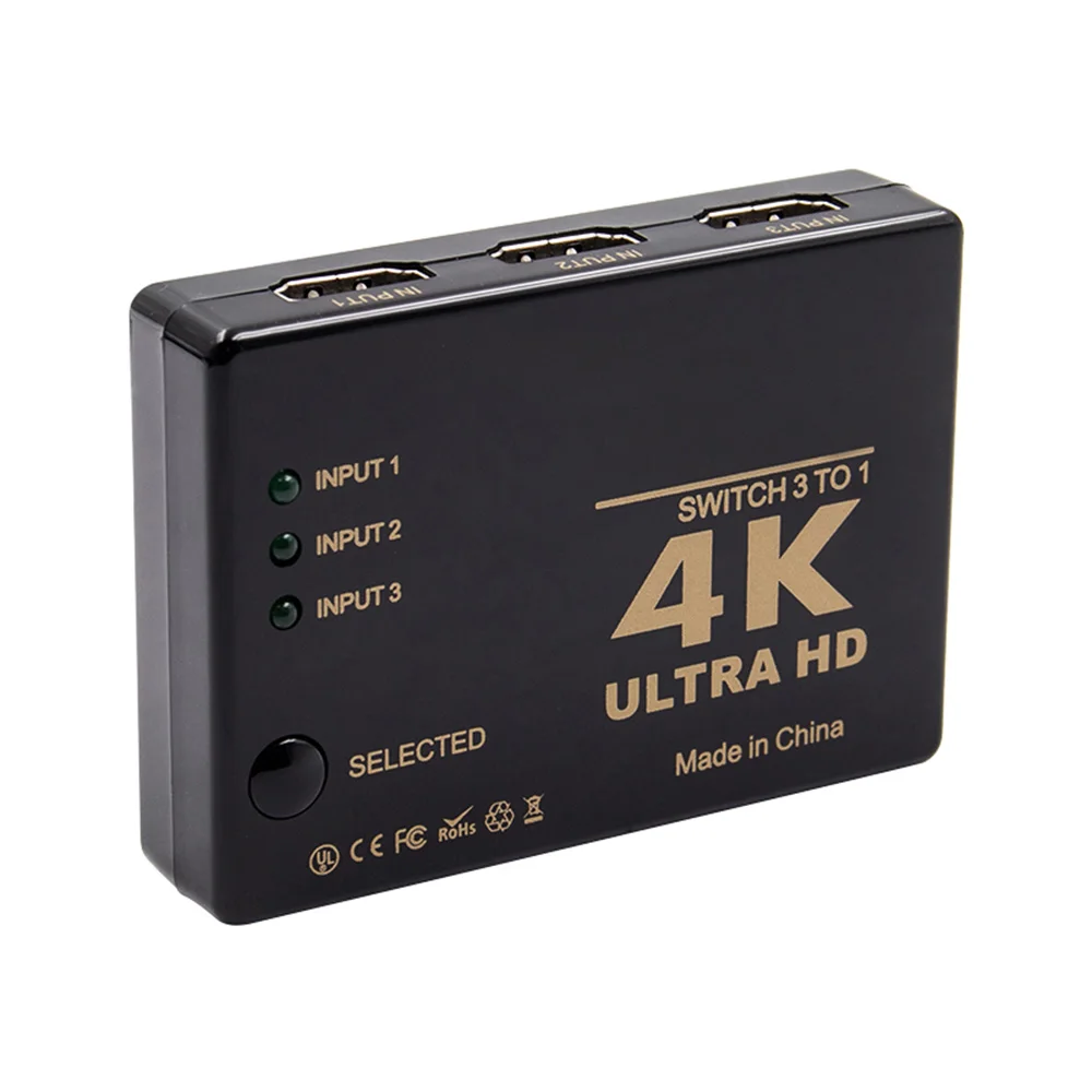 3 Port 4K*2K 1080P Switcher HDMI-compatible Selector 3x1 Splitter Box Ultra HD for PC DVD HDTV Xbox PS3 PS4 Multimedia HOT sale