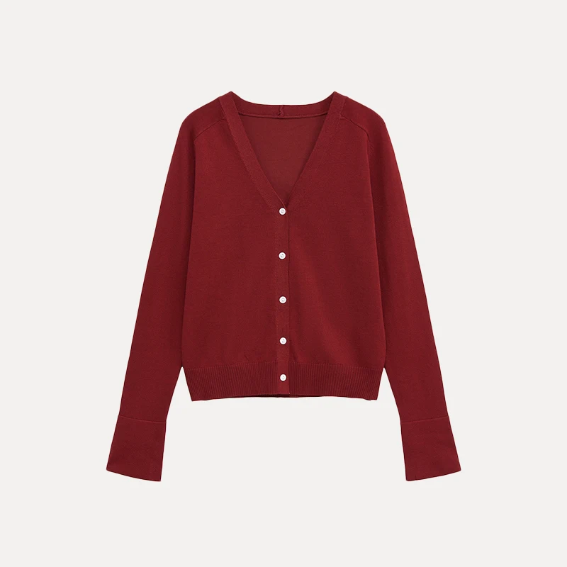 2025 été nouveau Sle femmes Faion trajet aiguille Fine tricoté Jaet coupe ample longue Sve v-ne Polyester Fiber Cardigan