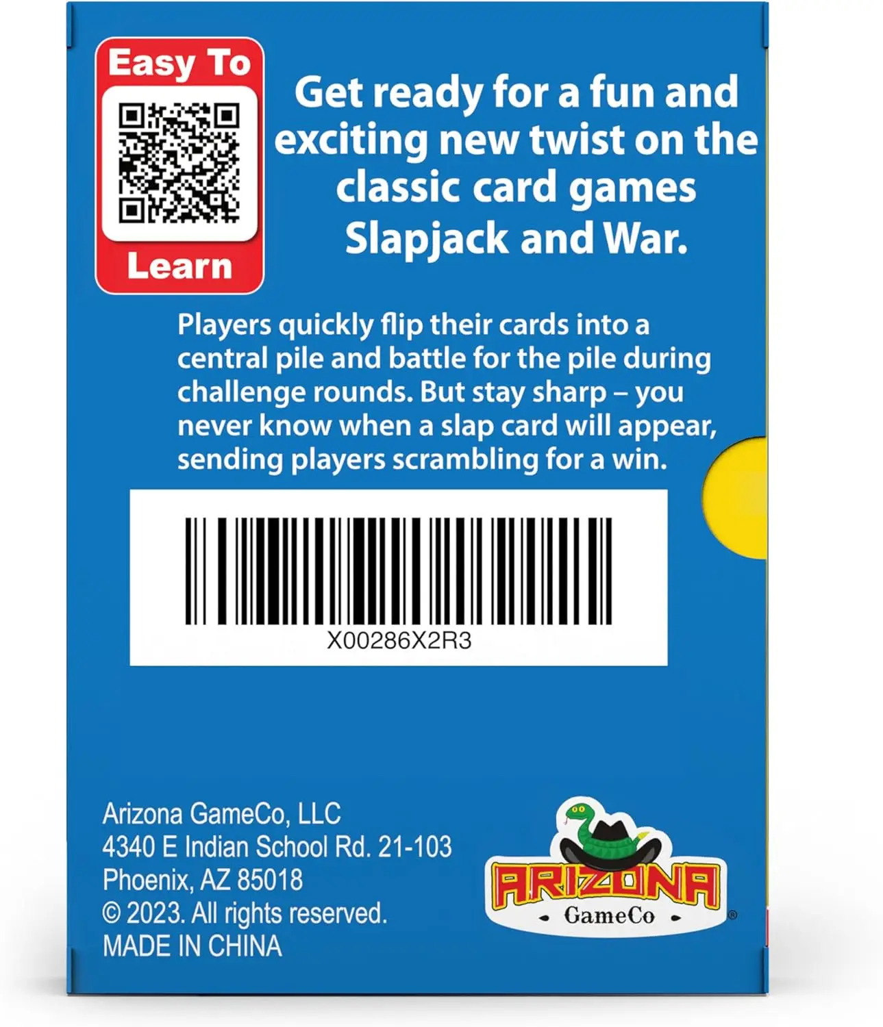 Arizona GameCo Smack it! Card Game for Kids & Families – Fun and Easy to Learn for Boy or Girl Ages 6-12