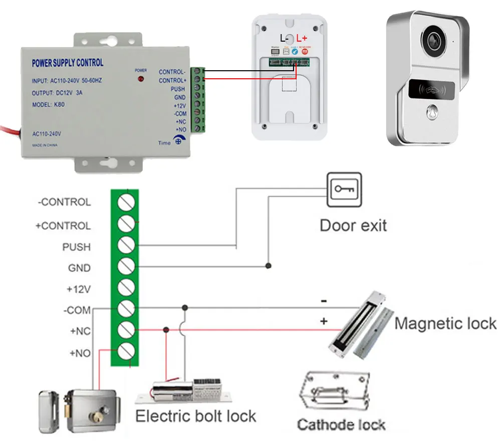 1080P TUYA 7 Inch 2 LCD Touch Screen Video Intercom Access Control Wifi Video Doorbell System Doorphone Door RFID Unlock Camera