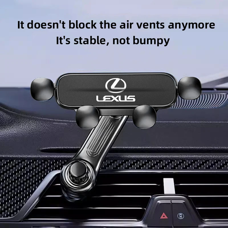 الجاذبية حامل هاتف السيارة تنفيس الهواء تلسكوبي دعم لكزس RX300 IS200 IS250 ES350 Ct200h UX250h NX300h RX350 ES300h RX400h #6