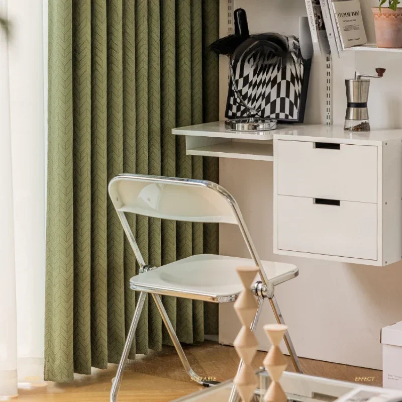 

Living Dining Room Bedroom Vintage Blackout Light Luxury Simple Chenille Country Rustic Green Retro Print Nature Vertically