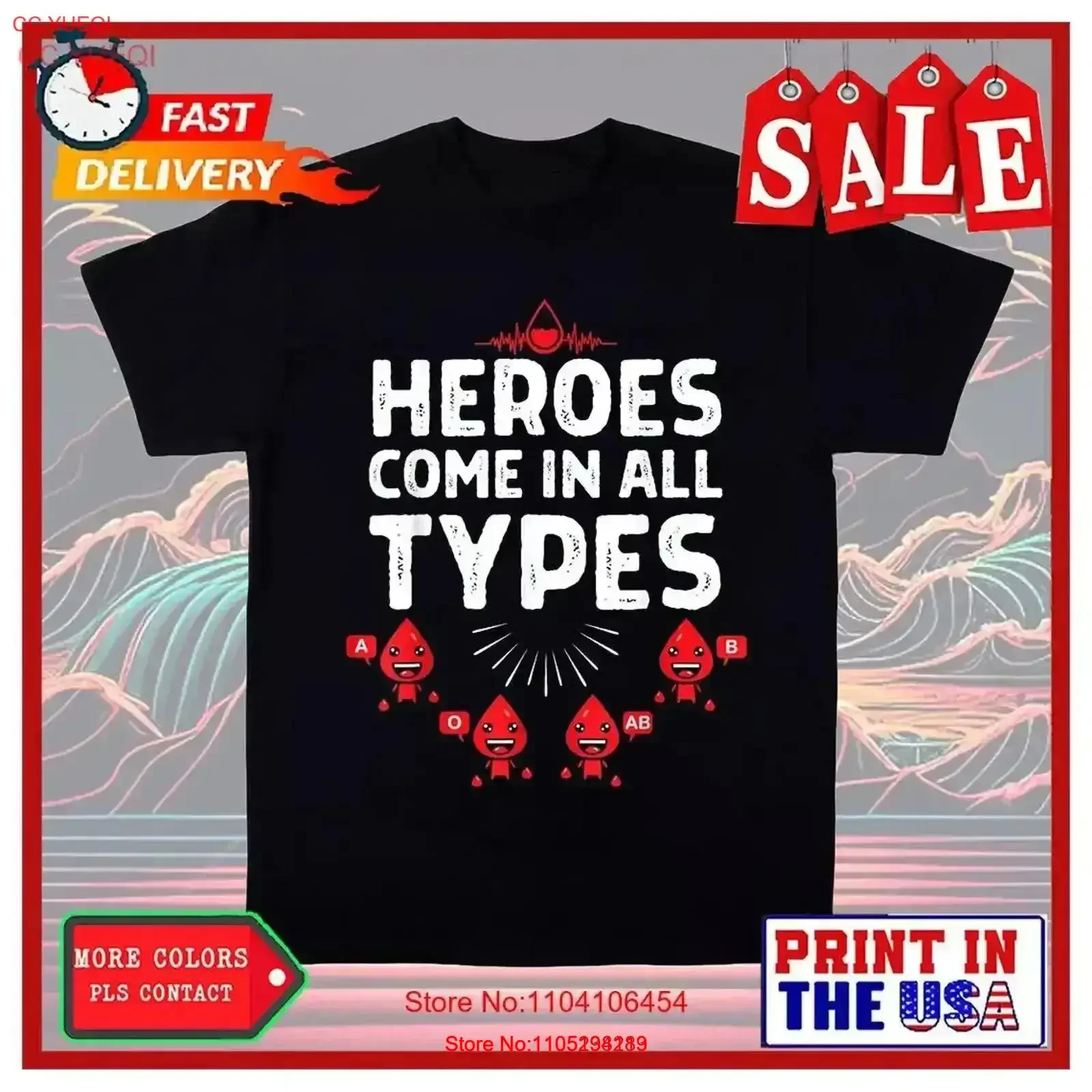 Heroes Come In All Types Blood Donation Funny Donor T Shirt vintage Washed Stylish Soft Versatile Casual  vintage Washed Unisex