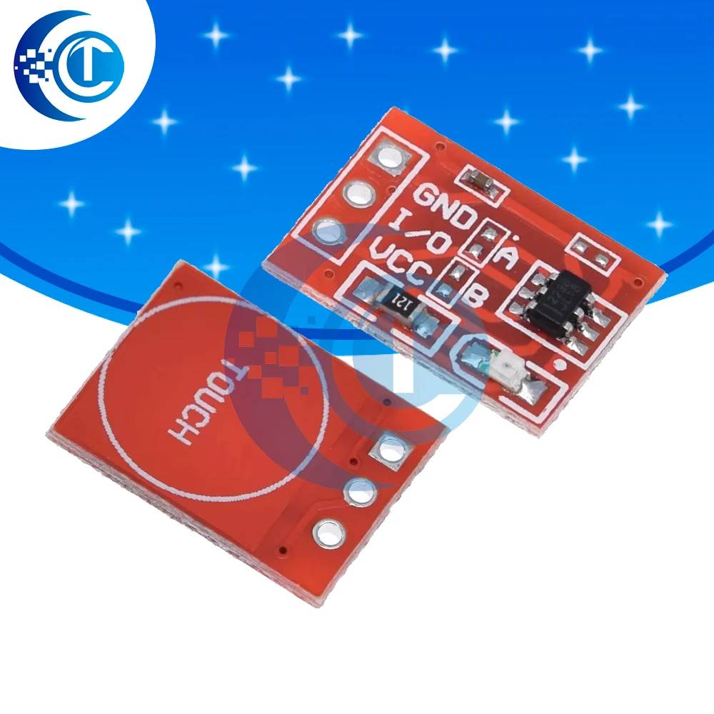 10 шт. новый модуль сенсорной кнопки TTP223 конденсаторного типа, одноканальный самоблокирующийся сенсорный переключатель, сенсорные кнопки