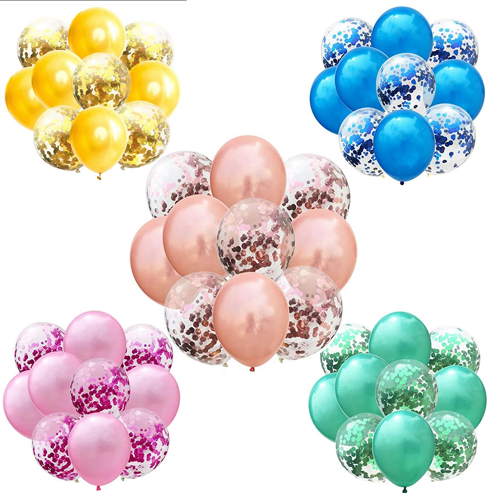 Set di palloncini a elio Festa di San Valentino Matrimonio Addio al celibato Set rosa 10 pezzi Palloncino in lattice verde da 12 pollici 5x