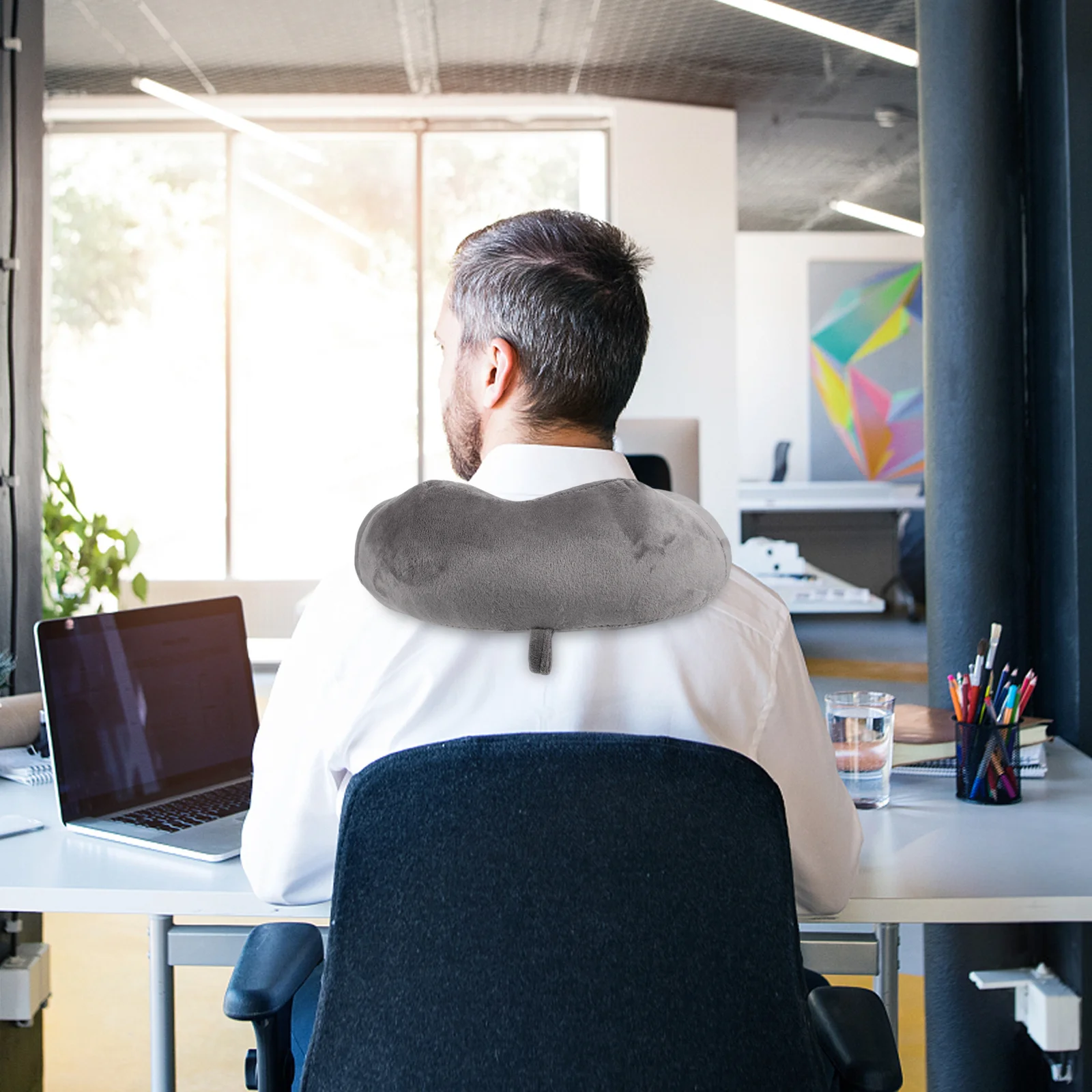 

U Shaped Pillow Comfortable Breathable Neck Support Travel Pillow Cervical Spine Relief Office Dormitory Classroom Use