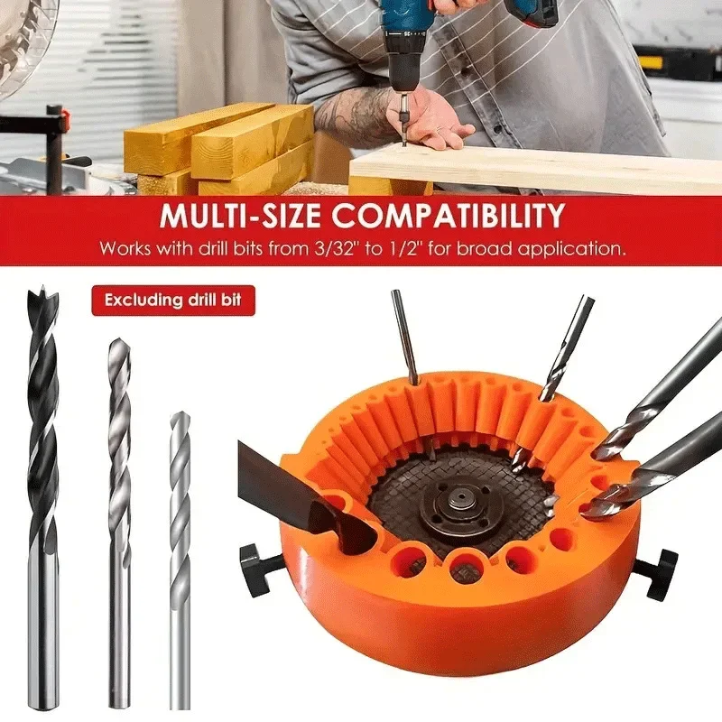 Drill Bit Sharpener Multipurpose Drill Bit Grinder Polishing Grinding Tool 125mm Applicable Angle Grinder Powered Tool Parts