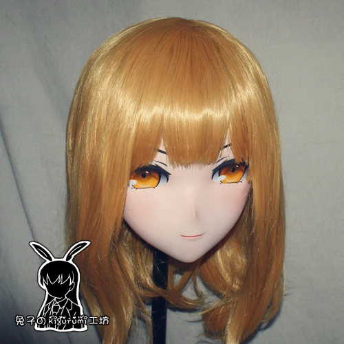(KM538)Top Quality Handmade Female Resin Cosplay Japanese Role Play Kigurumi Mask Crossdresser Doll Transgender Mask