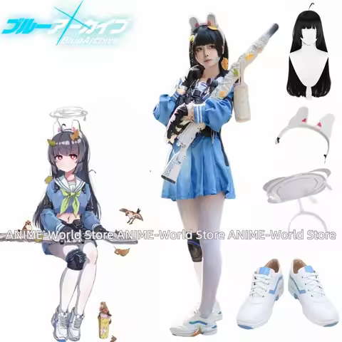 Game Blue Archive Kasumizawa Miyu Cosplay Costume Anime Girls School Dress Christmas Halloween Headwear Wig Shoes Headwear