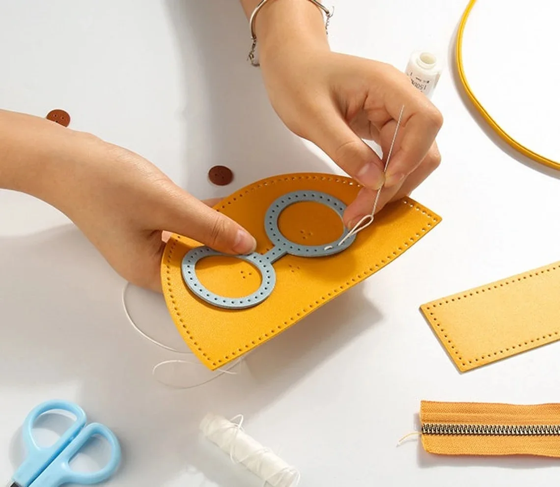 Well-cut leather pieces,tools & accessories are ALL prepared in-pack,you just sew at anytime and anywhere.