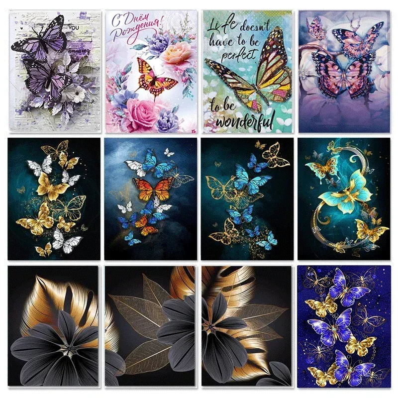 133456 Painting By Numbers Butterfly Animals Modern Wall Art Canvas Painting Acrylic Paint By Numbers