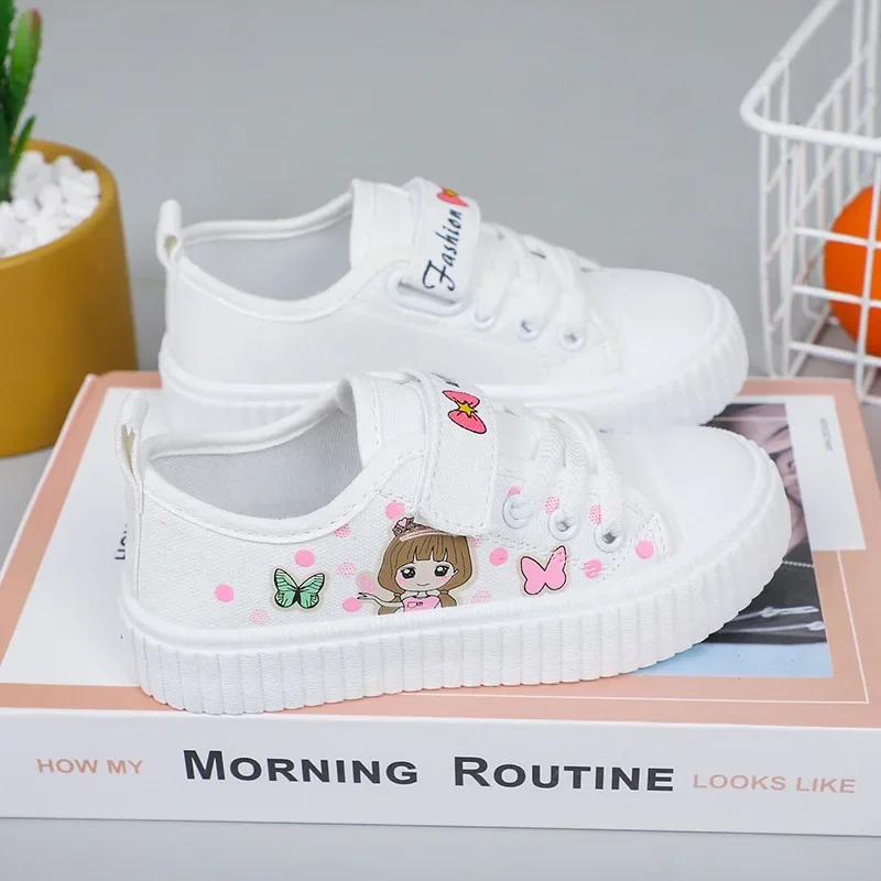 Zapatillas Cartoon Kid Sneakers Autumn Boy Girl Canvas Shoe Flat Casual Soft Bottom Skate Shoe Girl Shoe Kid Shoes Zapatos Niña