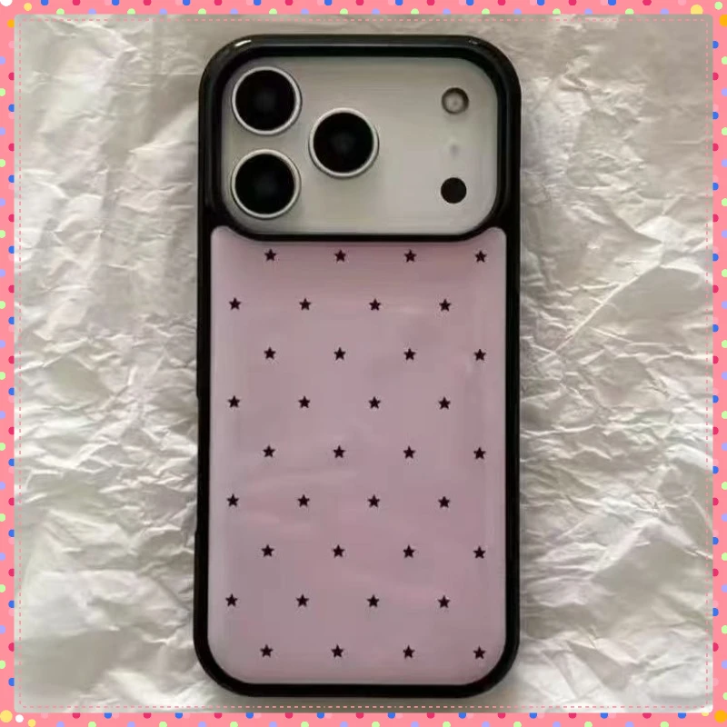 

Чехол для телефона Ins Lovely Girl с полным экраном в горошек для iPhone 17 Air 16 15 14 13 12 11 Pro MAX Xr XS XSMAX Mini 7 8 Plus Y2K Cover