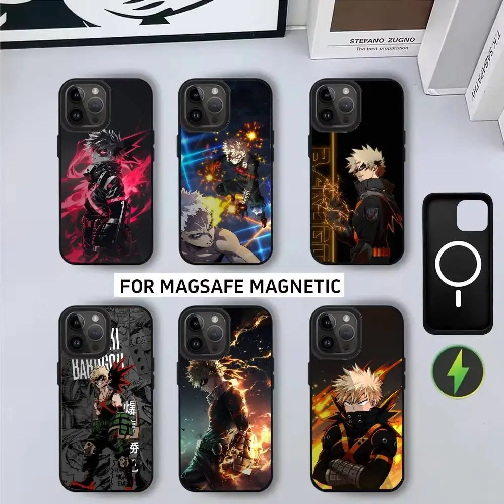 

Cool B-Bakugo My H-Hero A-Academia Phone Case For iPhone17,16,15,14,13,12,11 Plus,Pro Magnetic with Magsafe Wireless Charging