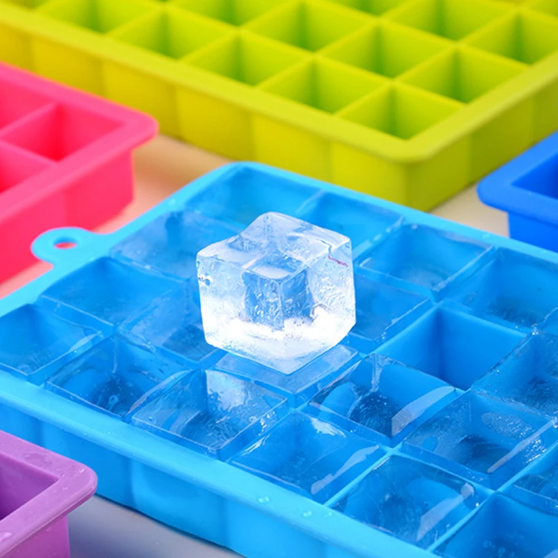 

Ice Cube Maker Silicone Ice Cube Tray 24 Grid Ice Cube Shape Silicone Mold Forms Whiskey Cocktail Ice Maker Mould Home Gadgets