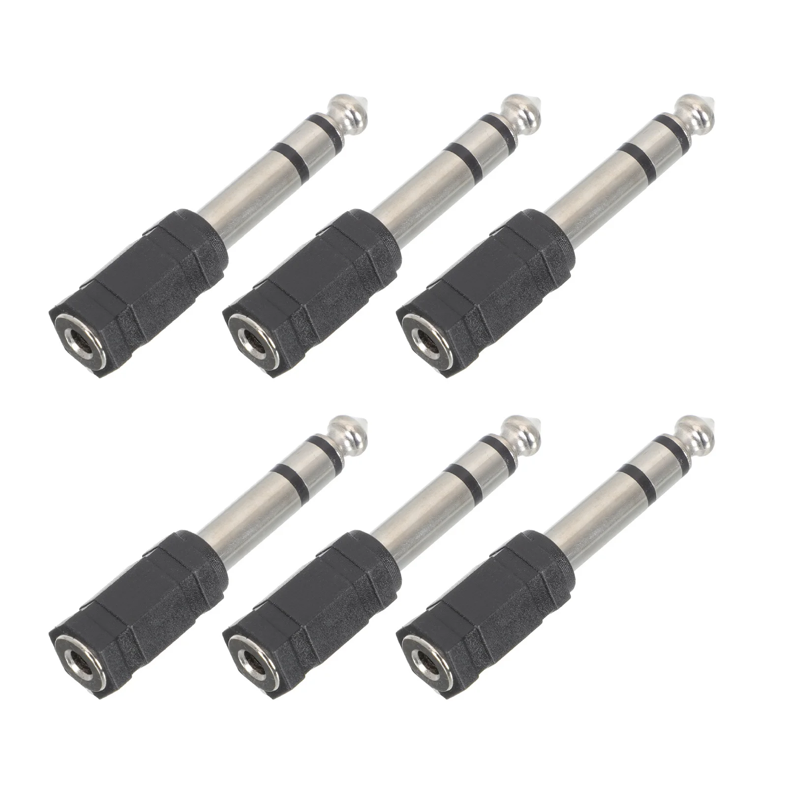 

6pcs Audio Connector Zinc Alloy Rubber Guitar Speaker Microphone Cable Adapter Conversion Music Sharing Stage Recording Video