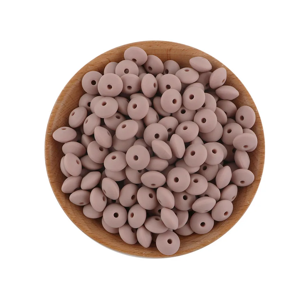 100 Teile/los Silikon Linsen Perlen 12mm Lose Spacer Perlen BPA FREI Food Grade DIY Charms Schmuck Zubehör Halskette armband