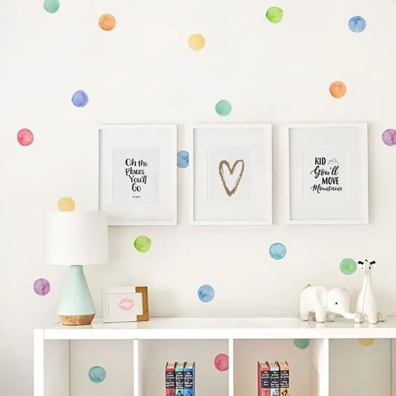29 Stück/Set PVC-Wandaufkleber für Babys, farbige Punkte, kreative Aufkleber für Kinder, Vinyl, Kinderzimmer-Dekoration