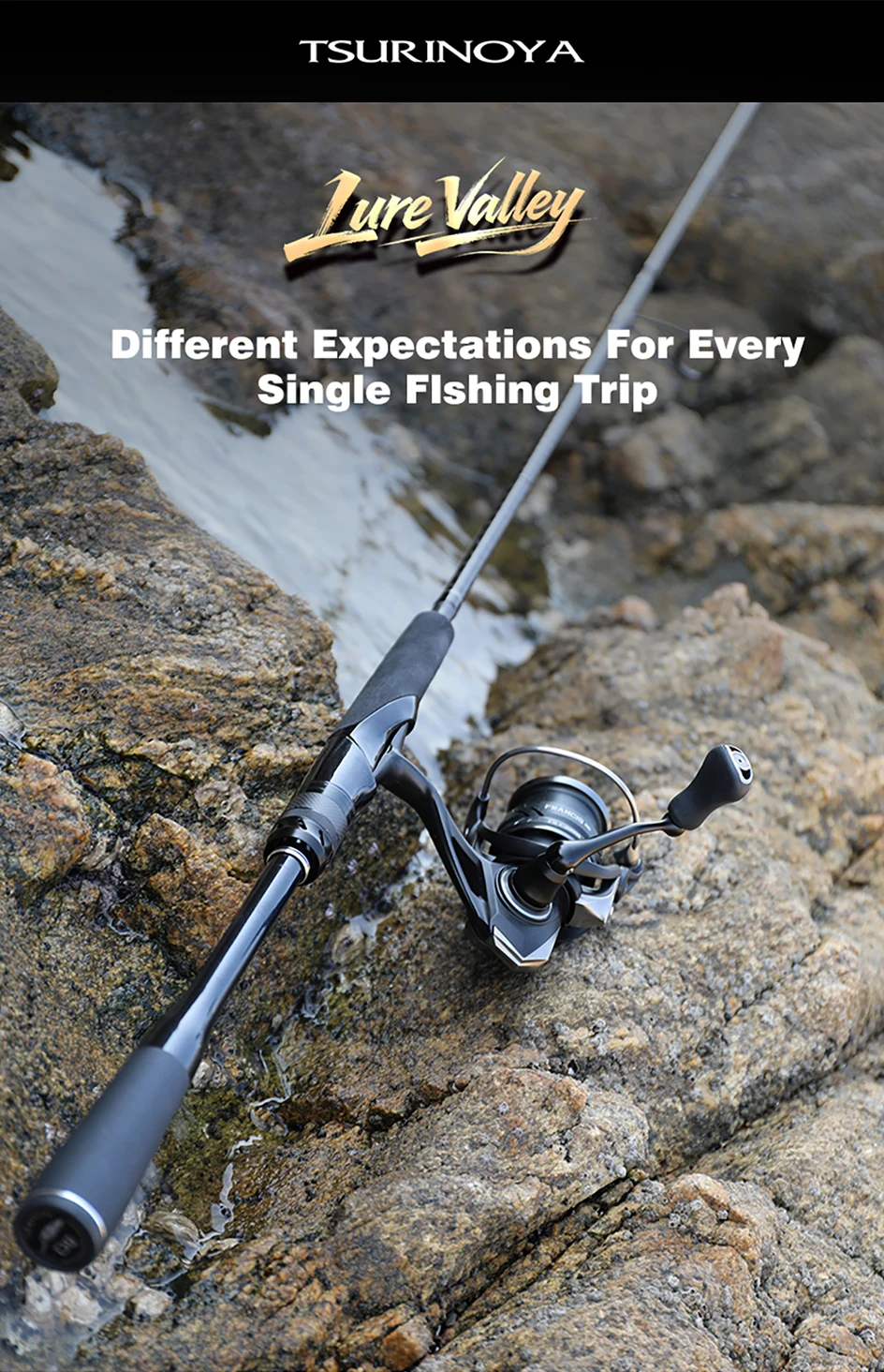 TSURINOYA LURE VALLEY Reiserute 5-teilige Expeditions-Angelrute 1,98m 2,08m 2,28m 2,44m 2,7m FUJI Guide Spinning Casting Rute – Detail 12