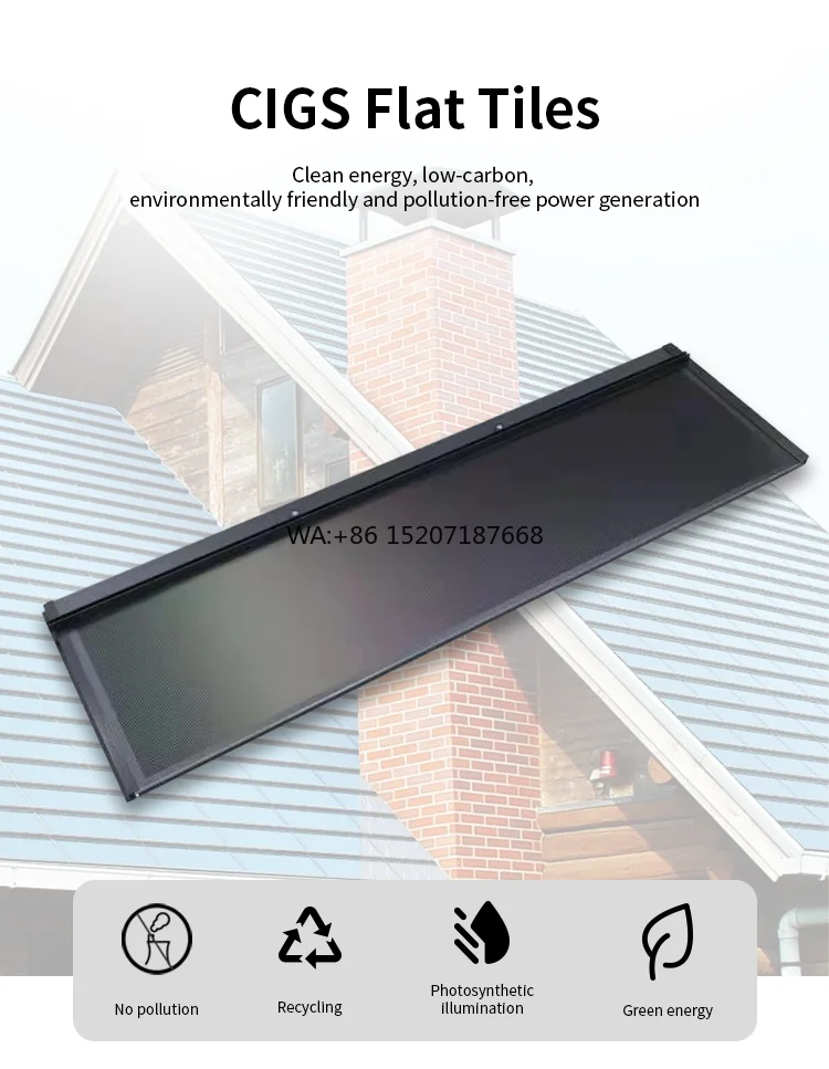 Cheap Solar Roof Tiles Solar Panels BIPV for New Energy Sustainable Energy Power Generates Roofing and Solar Tiles Integrated