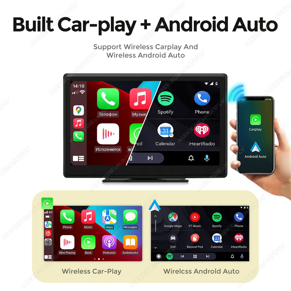 7“9“10.1“Car Radio Multimedia Video Player Wireless Carplay Android Auto Portable Touch Screen With AUX USB For Rear View Camera