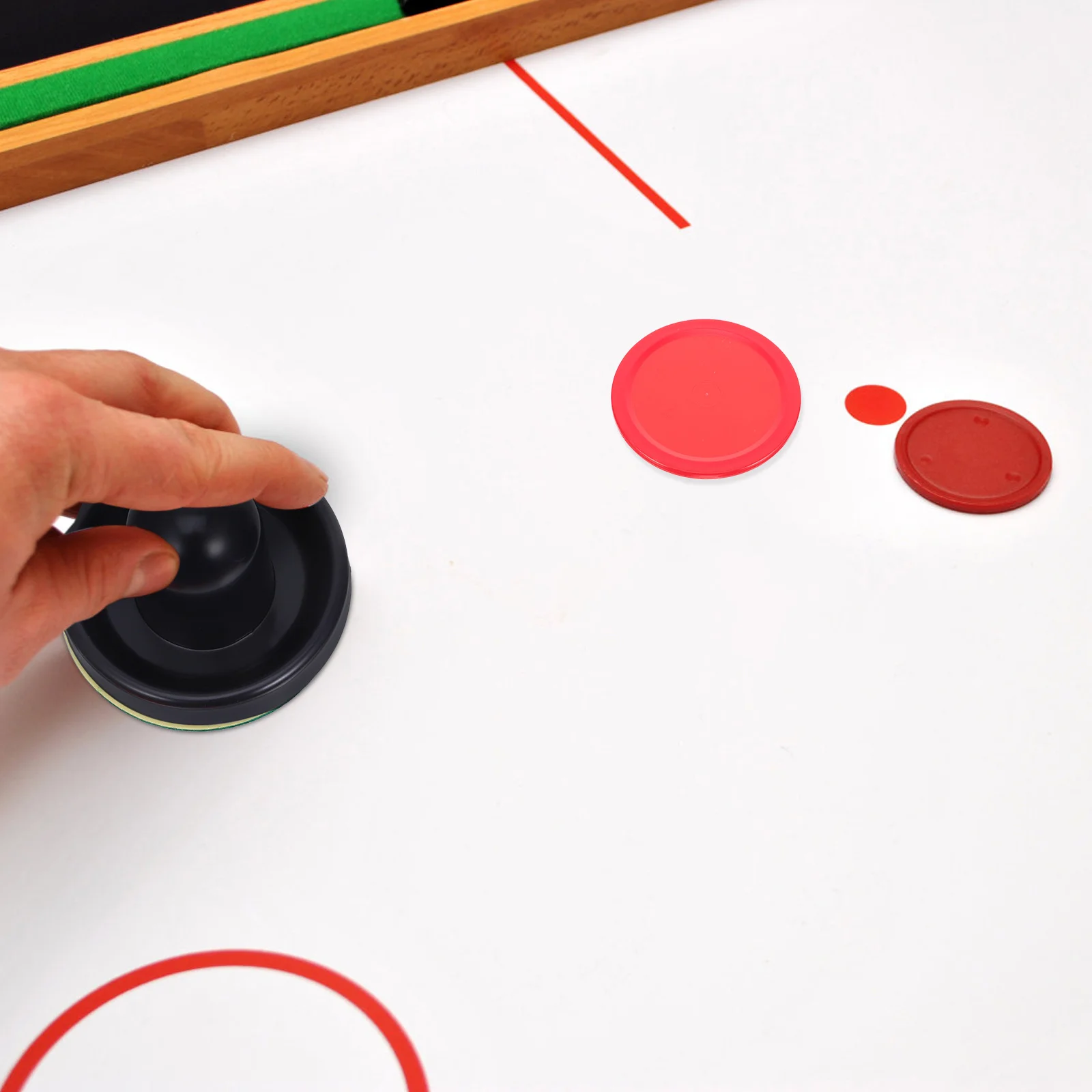 

8Pcs Air Hockey Pushers Pucks Replacement Set 76mm for Standard Tables Comfortable Glide Striker Kit Air Hockey Supplies