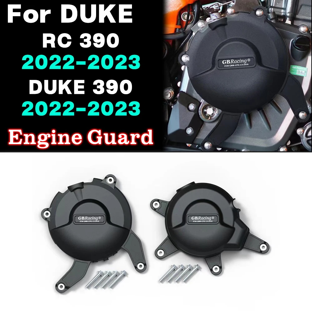 For KTM RC 390 2022 2023 2024 & DUKE 390 2022 2023 Motocrosss Engine Cover Protection Case FOR GB Racing