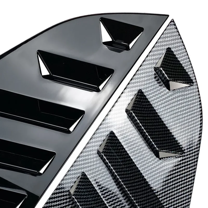 Car Rear Window Louver Fit For  Volkswagen  Polo MK6 2018 2019 2020 2021 2022 2023 Shutter Side Vent Cover Trim