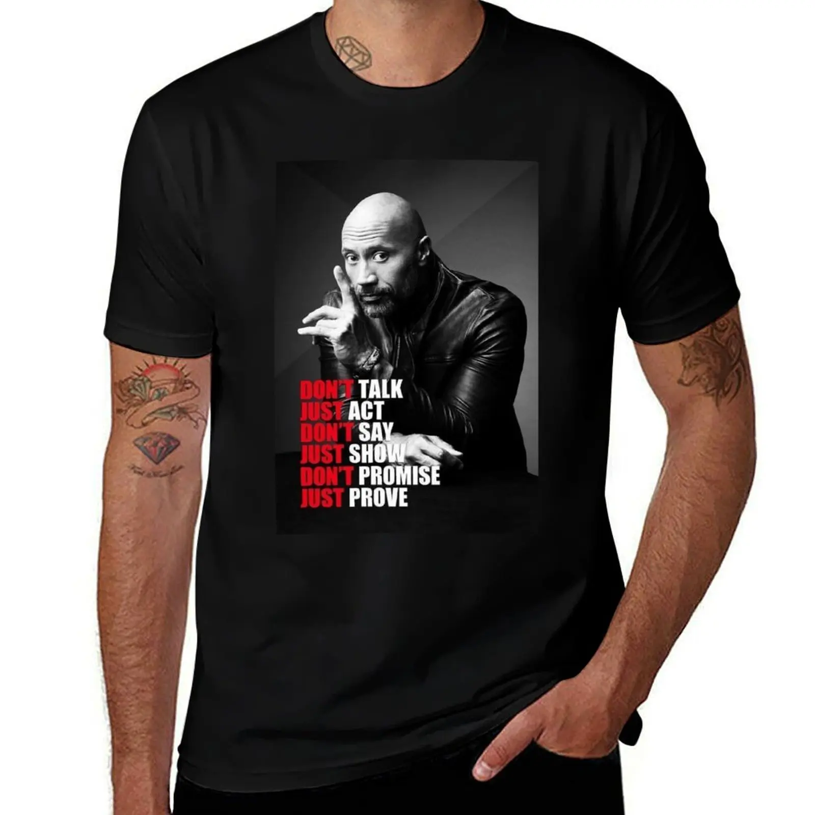 

t high luxury man shirts tshirt cotton dwayne quotes brand quality t johnson T-Shirt man man shirts