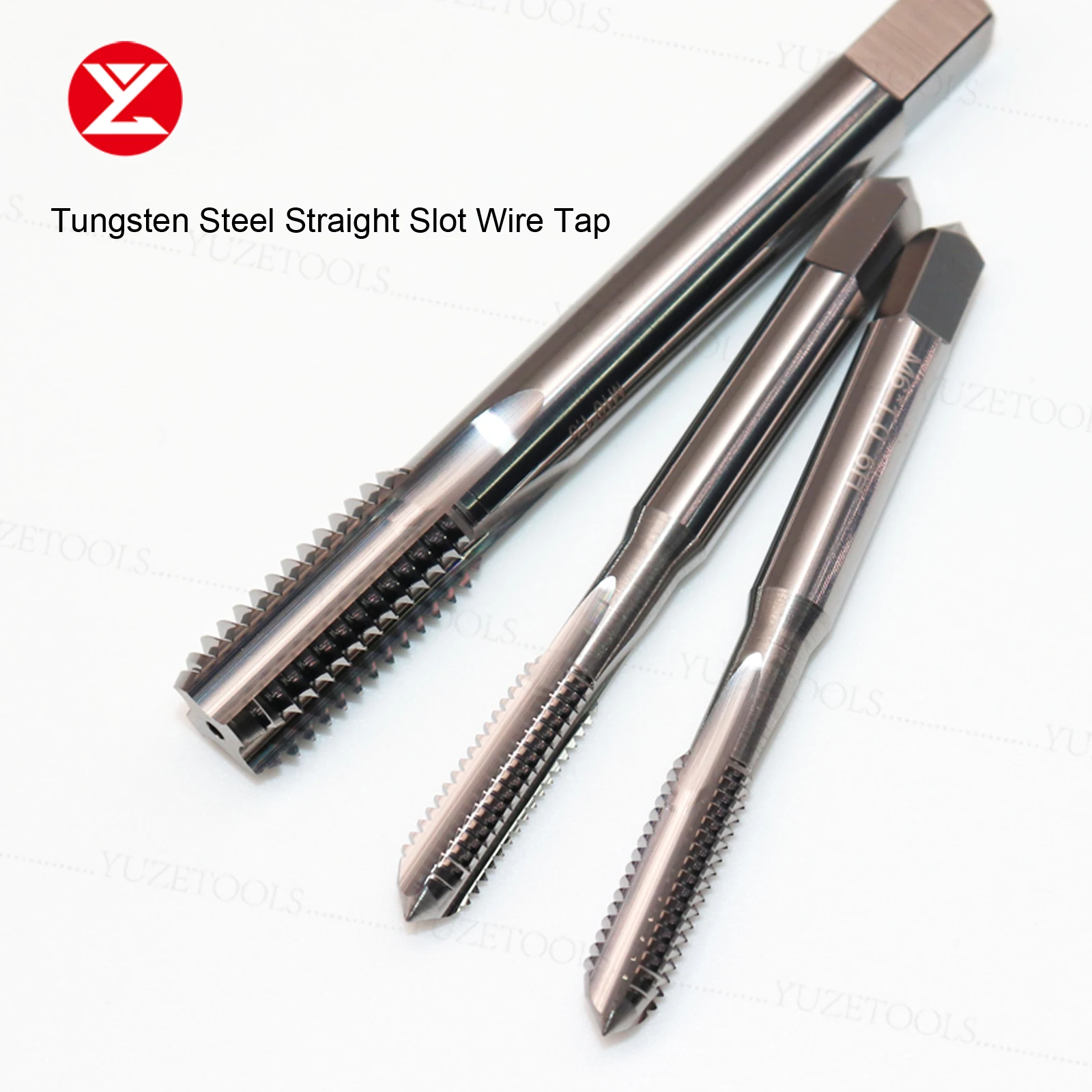 CNC Machine-use Solid Carbide Tungsten Wire Taper Straight Groove Tap M2.5 M3 M4 M5 M6 M8 M10 M12 Aluminum Alloy Thread Tools