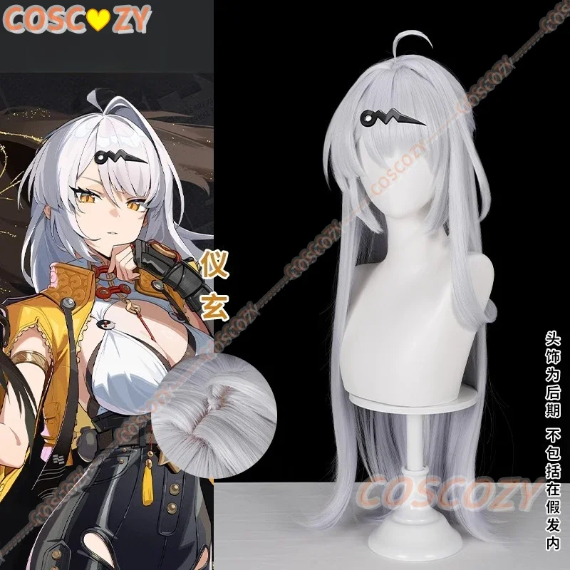 

CosplayYixuan from Game Zenless Zone Zero Cosplay Wig 85cm Gray White Long Hair Yunkui Summit Halloween Party Con Wig and Wig Ca