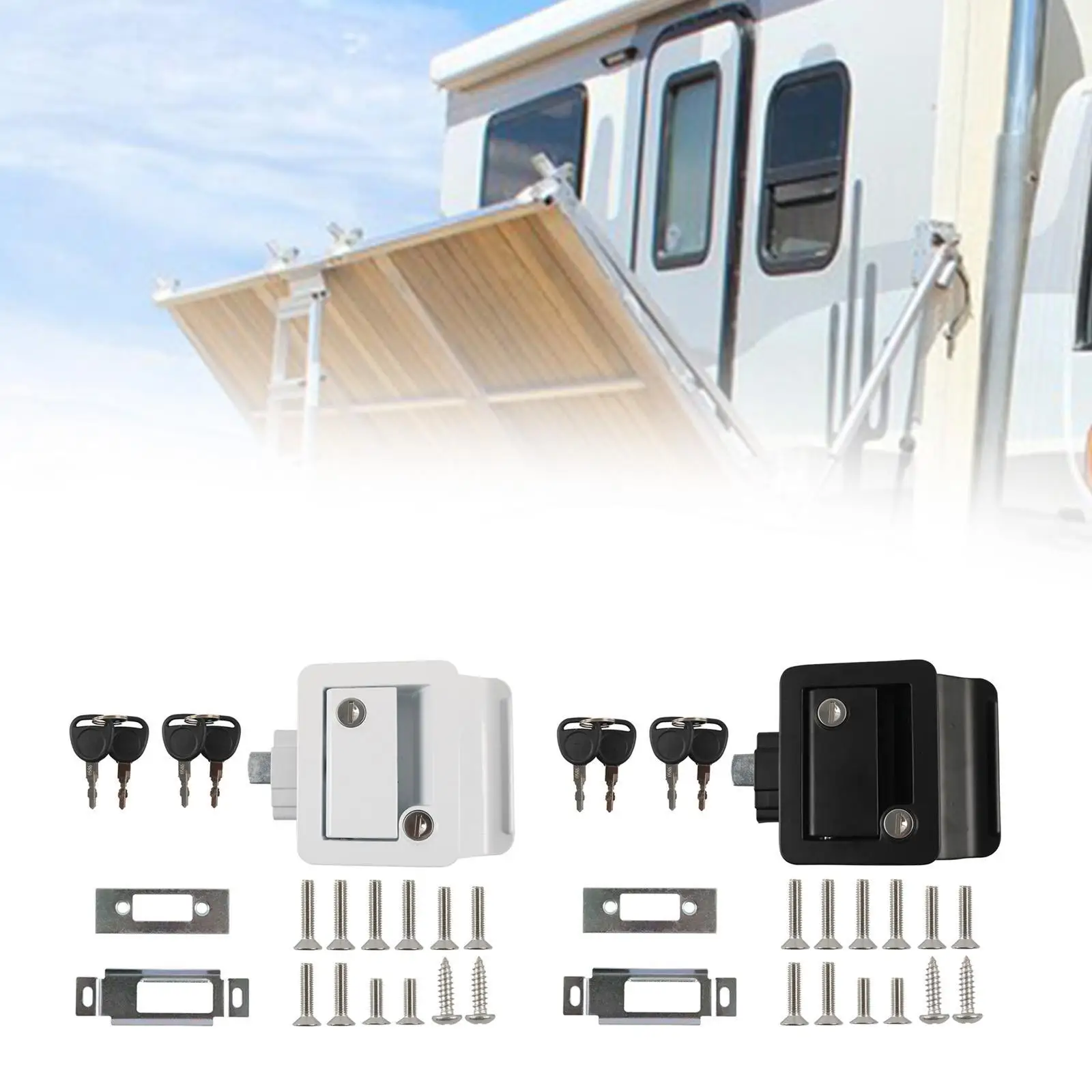 RV Door Lock Directly Replace Easy Installation Sturdy Aluminum Alloy Camper