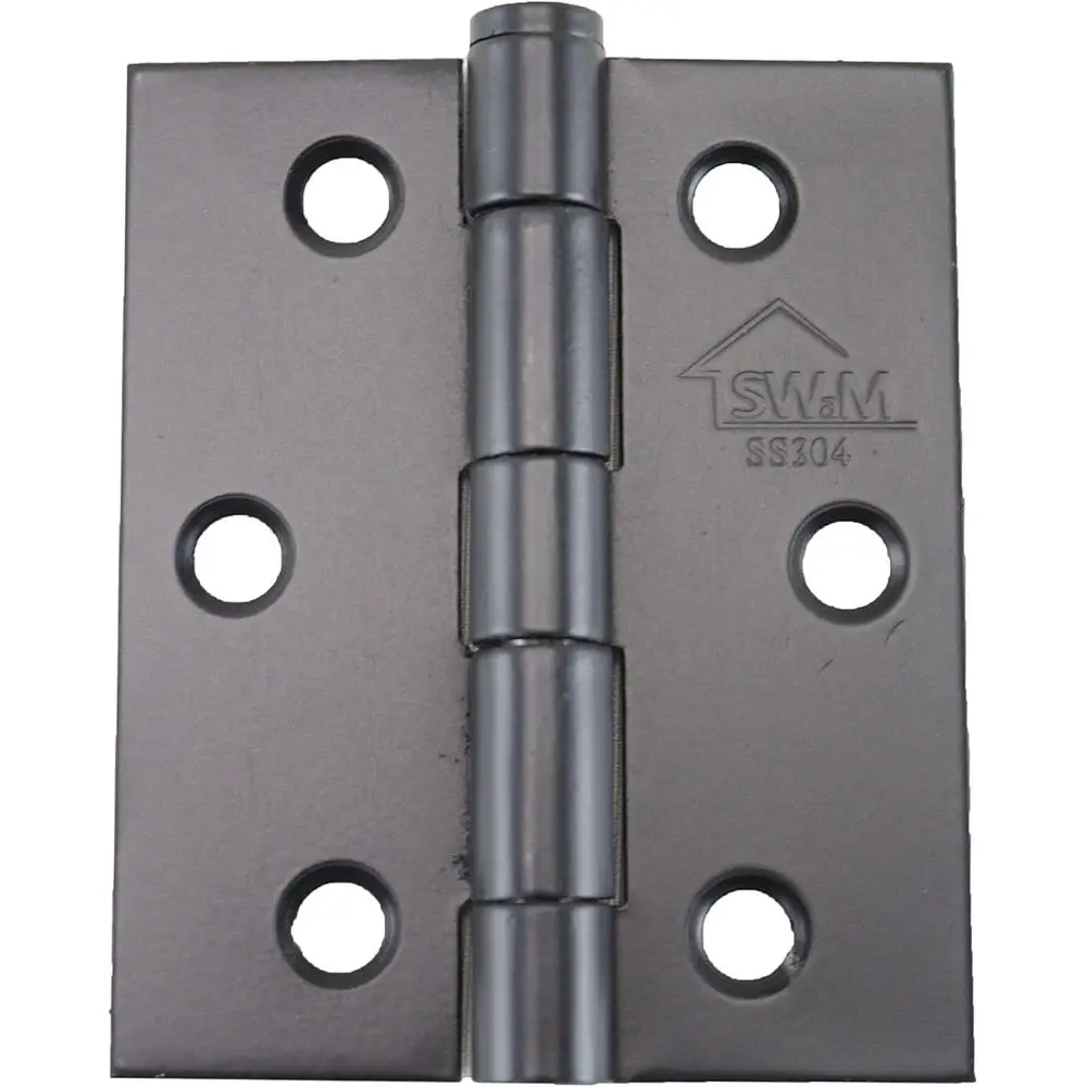 3 x 2.5 Stainless Steel Butt Hinges with Black Stain and Hardware, Includes 24 Screws