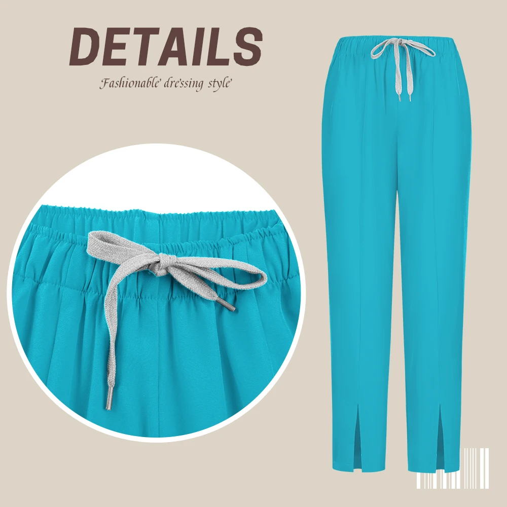 Multi Color Tunic Spa Work Suit Nurses Hospital Uniform Scrub Sets Women Zipper Set Short Sleeve Medical Uniforms High Quality