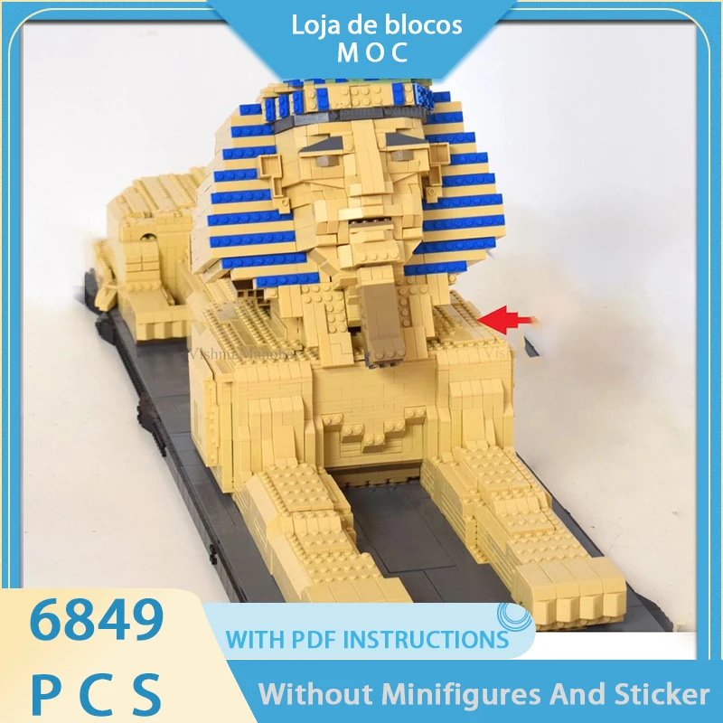 Exquisite New Product MOC Building Blocks Medieval Street View Model Giza Sphinx Modular Design Puzzle Toy DIY Assembly