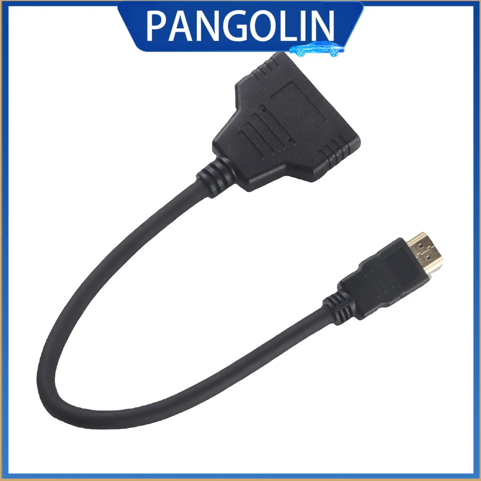 

PANGOLIN 1 to 2 HDMI Splitter Cable Adapter Full HD 1080P High Speed HDMI Distribution Hub for Dual Monitor Streaming Gaming PC
