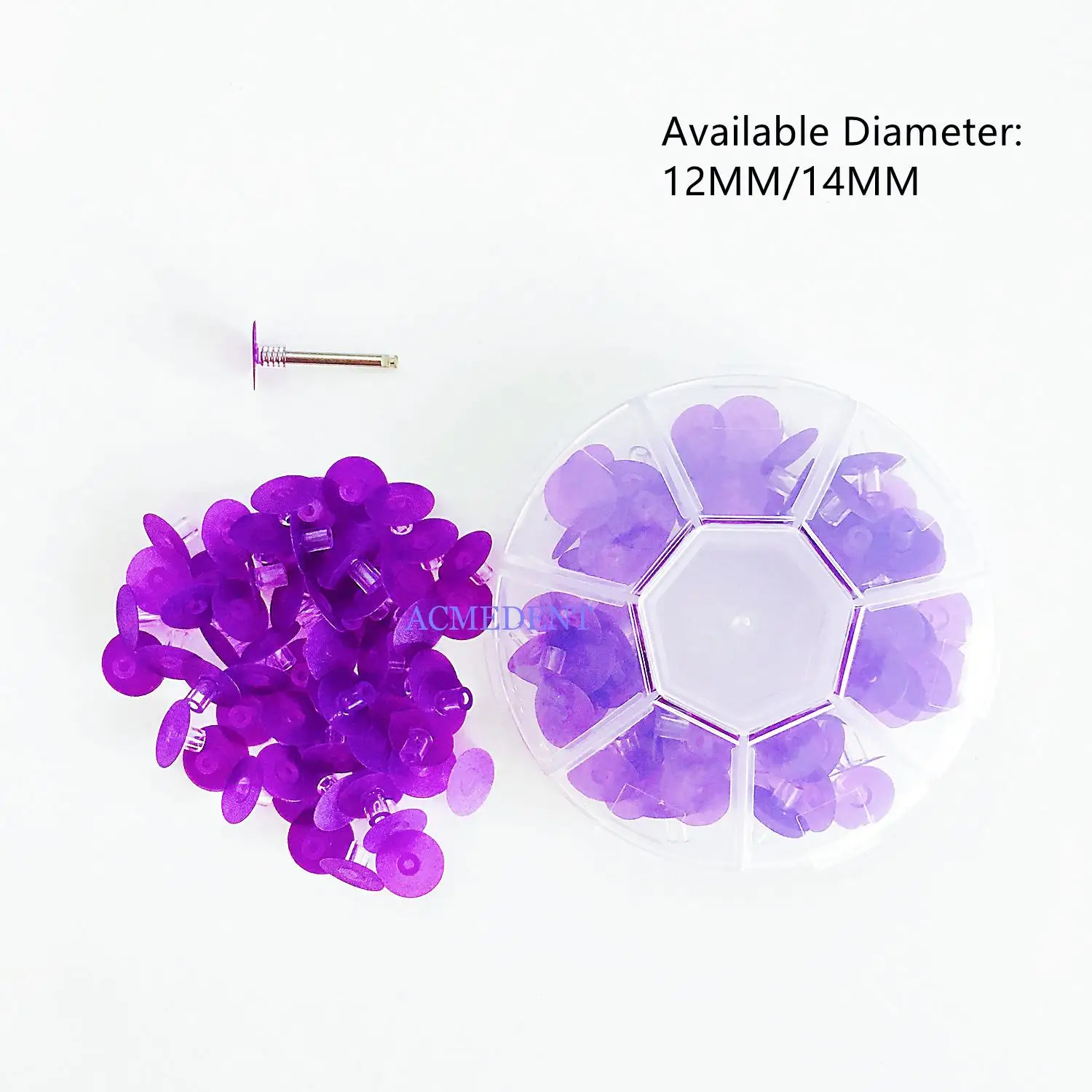 6plate Dental Lab Polishing Wheel Composite Finishing Polish Discs Purple Color 1Plate 12/14mm Filling Material Dentistry Tool