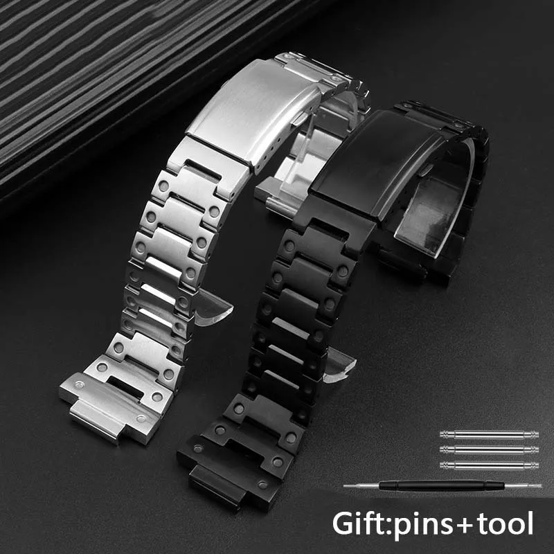 Hot Sale Solid Stainless Steel Metal WatchBand For Casio Edifice Series GST-B400 EFB-680 CL-7A ECB-10D Watch Bracelet 14mm Strap