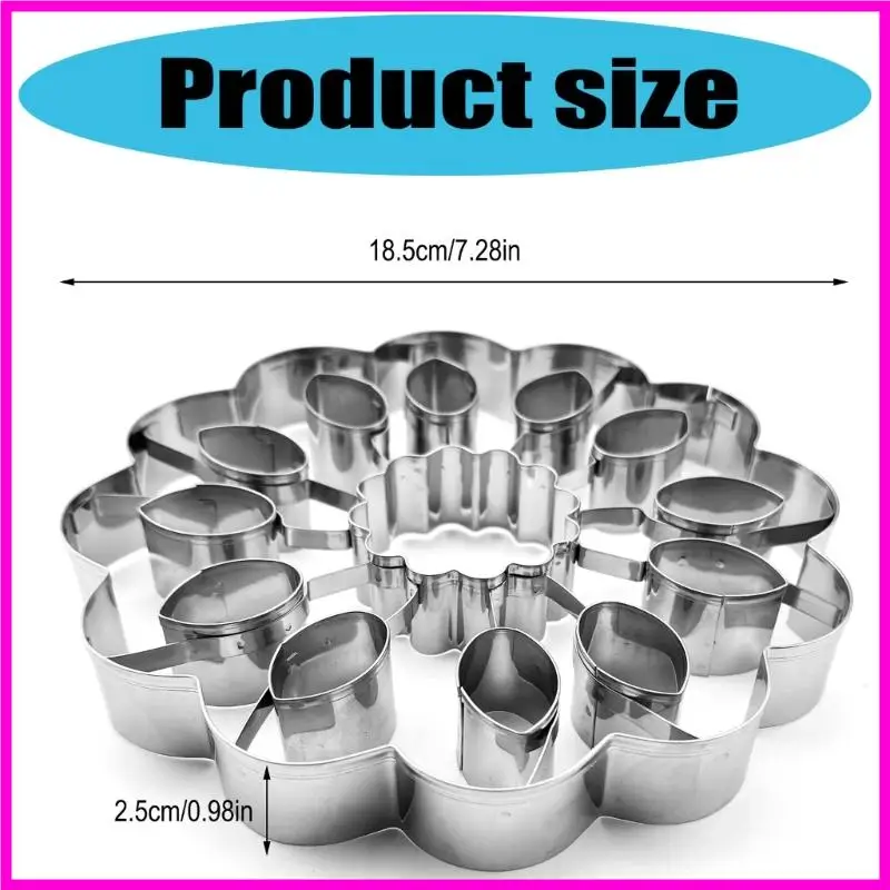 57BE Sun Flor Bolo Bolo aço inoxidável Cutter Cut Cutter Decorativo Mold para entusiastas criativos panificação