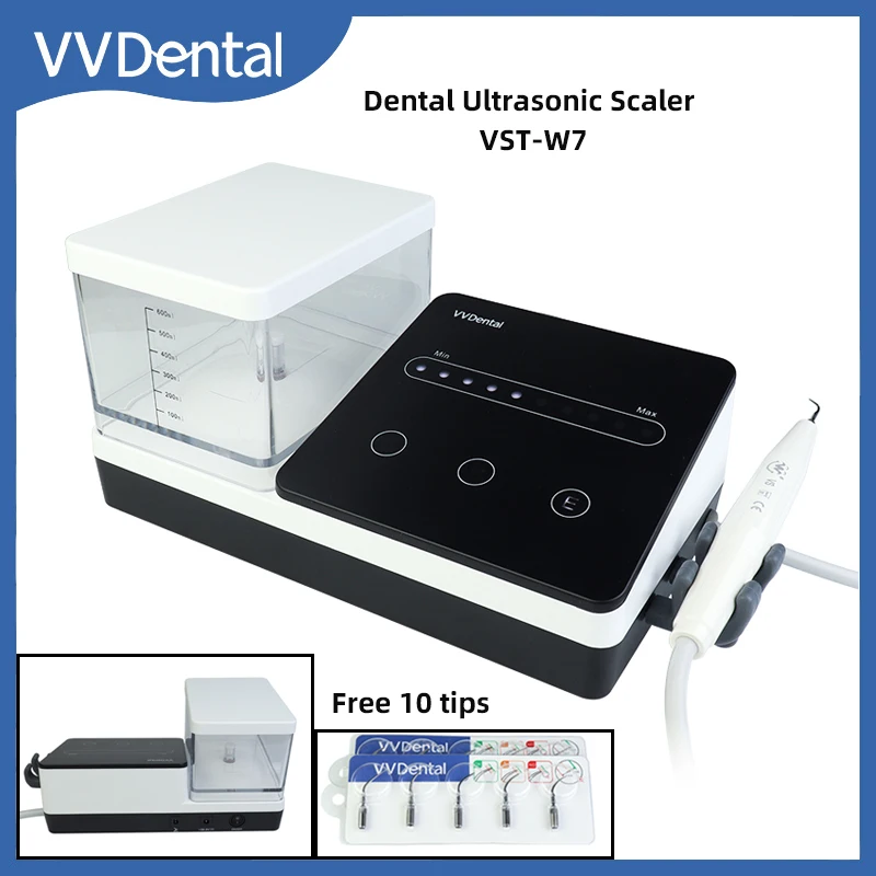 VVDental Ultrasound Scaler With Free Work Tips And Auto Water Supply Oral Cleaning Tartar Smoke Stains Machine For Dental Clinic