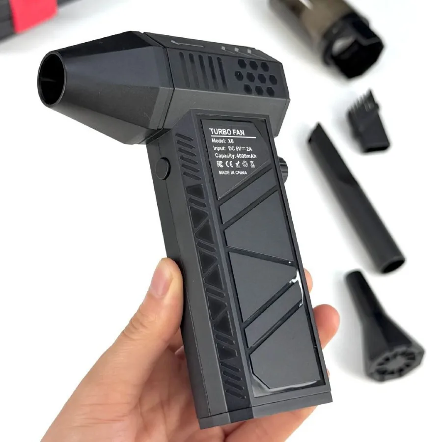 X6 Fan Hair Dryer Turbo Fan Car Vacuum Cleaner Dual-purpose Hair Dryer 5500Pa Large Suction