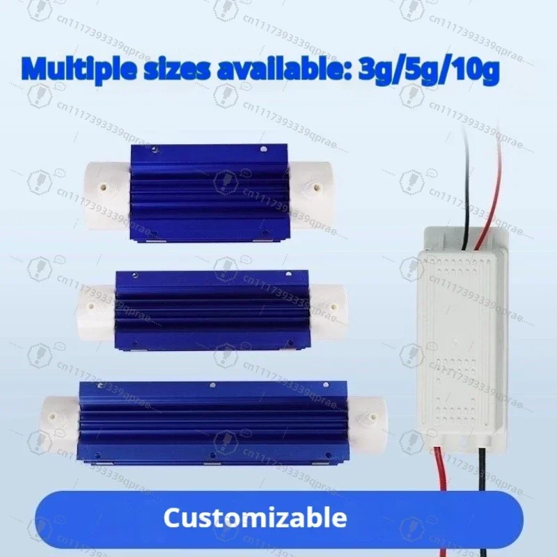 3G 5G 10G Tube Ozone Generator with Power Supply Air-Cooled Ceramic Tube Sterilization Disinfection Active Oxygen Accessories