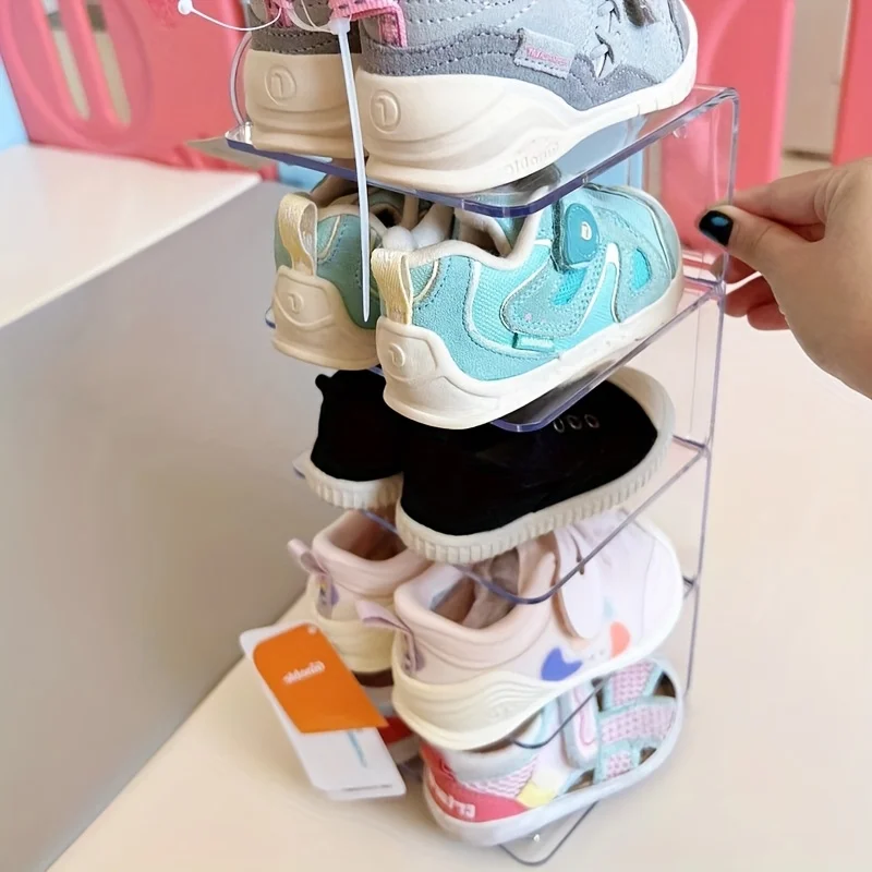 2-Pack Freestanding Plastic Shoe Rack Organizer, Multi-Tiered Space-Saving Storage Shelves for Various Room Types,Standing Shel