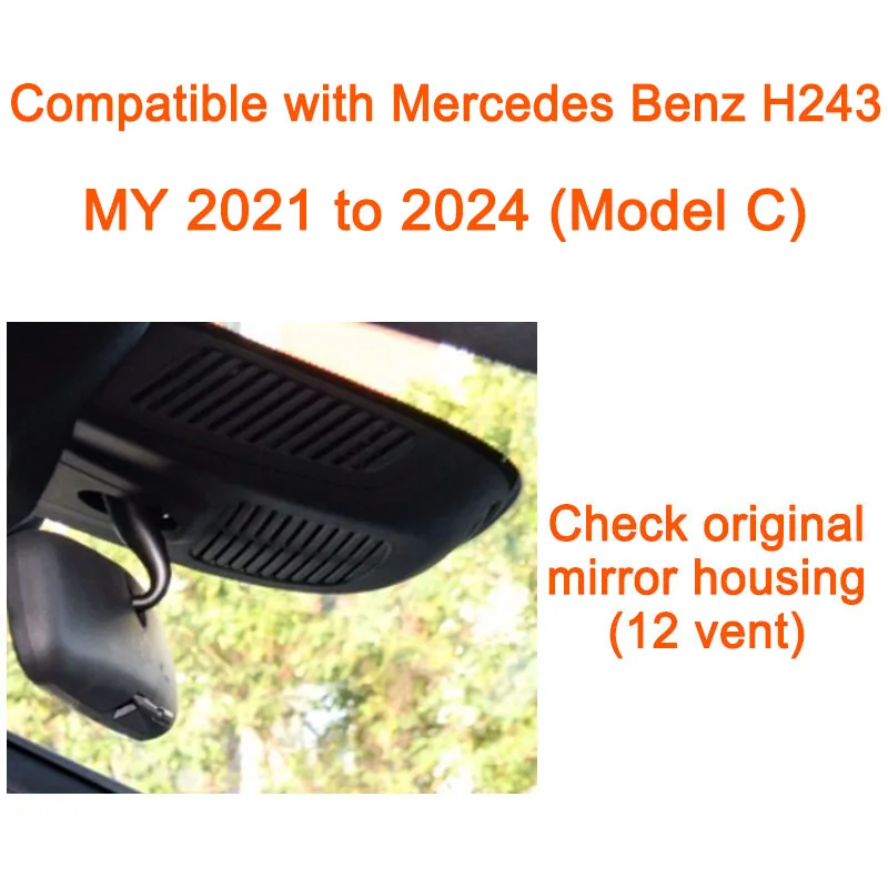 GRECOREAL 4K Dash Cam Voor en Achter 2160P WiFi Auto Dual Dashcam APP Controle Plug Play Compatibel met Mercedes Benz EQA H243