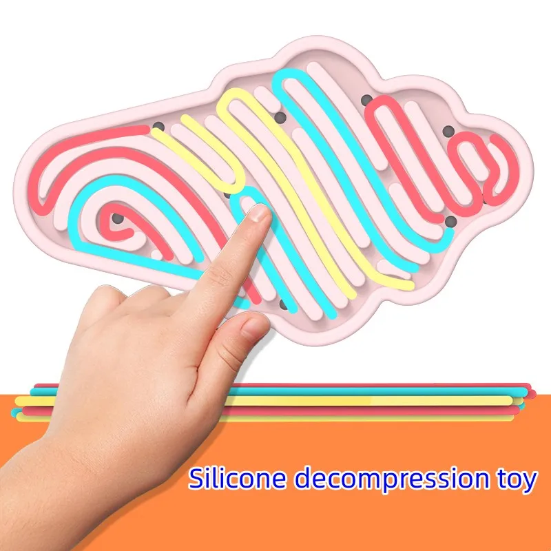 Sensory Activity Board, Silicone Calm Down Toy, Stress, Silent, Mindfulness For Kids 3+ Anxiety Relief, Sensory Board Baby Gifts