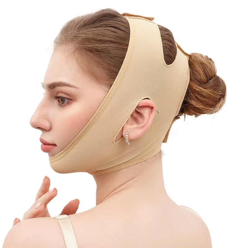 Elastic Face Slimming Bandage V Line Face Shaper Women Chin Cheek Lift Up Belt Facial Massager Strap Face Skin Care Tools Beauty